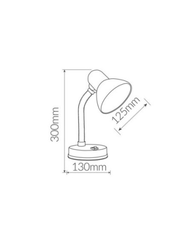 FLEXO SOBREMESA BELL E27 BLANCO