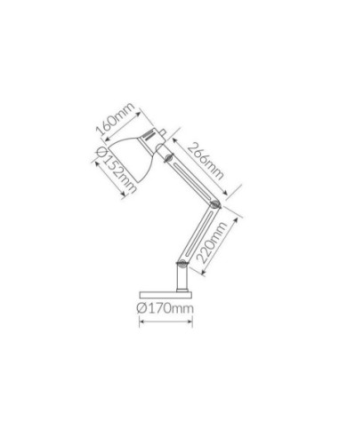 FLEXO SOBREMESA HAMU E27 BLANCO