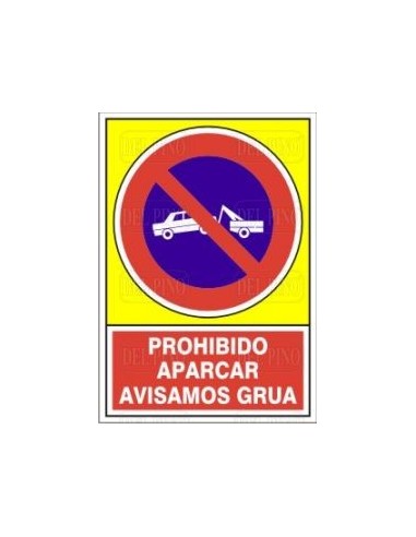 CARTEL PROHIBIDO APARCAR 34X24 cm