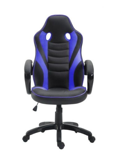 SILLA ESTUDIO OFICINA GAMING NEGRO AZUL