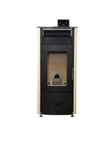 ESTUFA PELLET ELBA 10 AUTOMATICA, 10KW. PROGRAMABLE ECODESIGN COLOR BEIGE