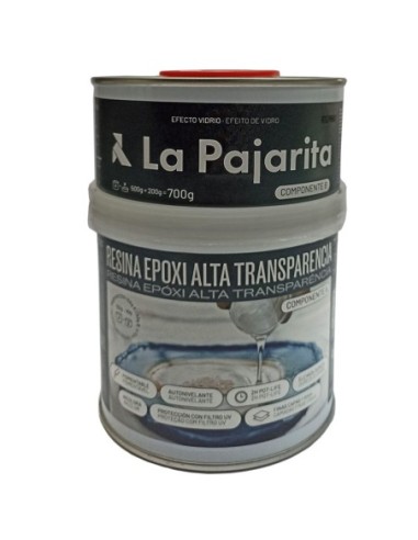 KIT RESINA EPOXI ALTA TRANSPARENTECIA 700GR