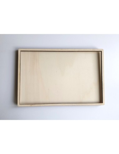 BANDEJA CHAPA MADERA RECTANGULAR 195X295MM PARA EPOXI