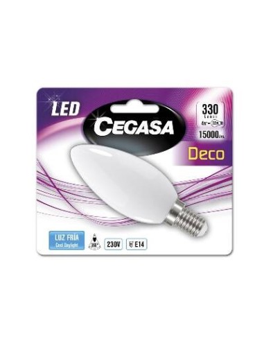 BOMBILLA LED VELA MATE E 14 4W 5000K 360º xxx