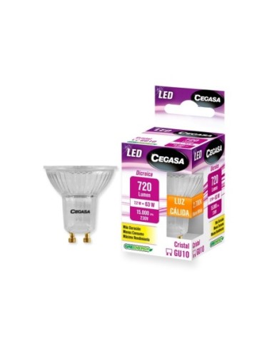 BOMBILLA LED DICROICA 7 W GU 10 CALIDAD 2700K