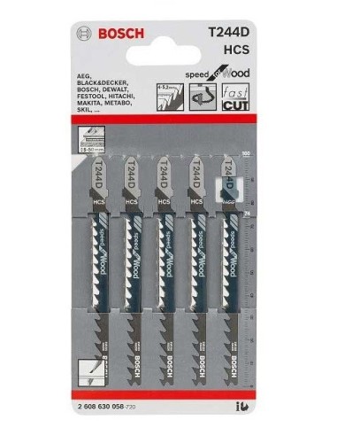 HOJA SIERRA DE CALAR BOSCH T244D MADERA 5 UNIDADES