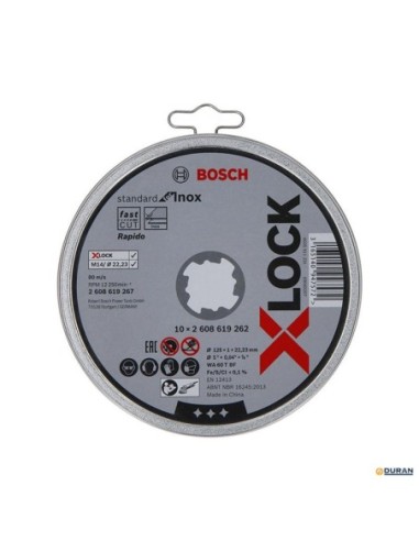 DISCO DE CORTE PARA INOX 115 XLOCK LATA 10UD