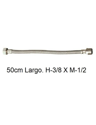 LATIGUILLO FLEXIBLE 13MM 50CM H 3/8"X M 1/2"