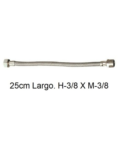 LATIGUILLO FLEXIBLE 13MM 25CM H 3/8" X M 3/8"