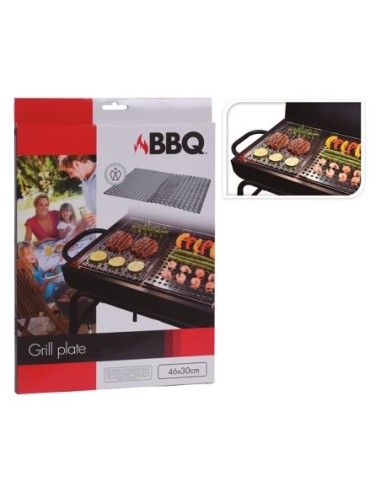 SET DE PLACAS PARA BARBACOA ACERO 2 UD