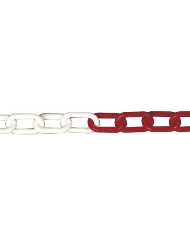 CADENA PLASTICO ROJO/BLANCO 8X49MM ML