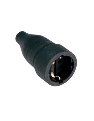 BASE ENCHUFE GOMA NEGRA TT 16A-250v