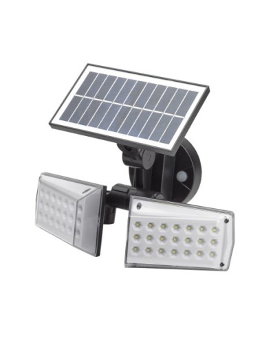 APLIQUE SOLAR DOBLE CON SENSOR MOV Y CREPUSCULAR