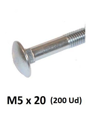 CAJA TORNILLO C/REDONDA CUELLO CUADRADO M5X30mm (200 Ud.)