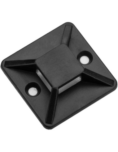 SOPORTE ADHESIVO BRIDA NEGRO 25X25 10UD @