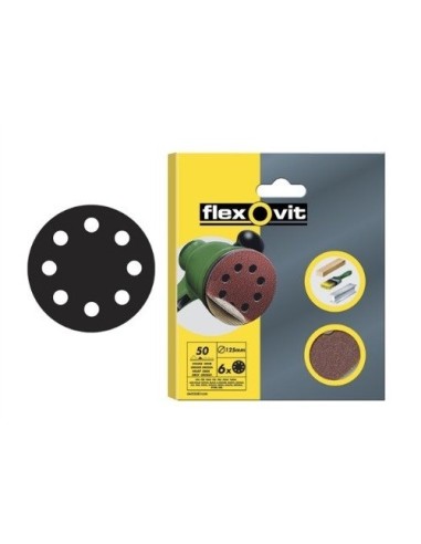 DISCO VELCRO 8 AGUJEROS 125MM GRANO 50