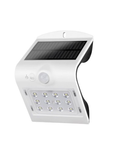 APLIQUE SOLAR 1,5W 220 LUMEN CON SENSOR BLANCO