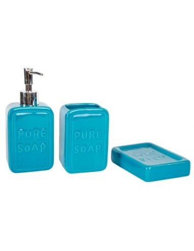 BAÑO SET CERAMICA SOAP AZUL xxx