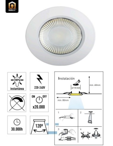 APLIQUE LED INTREGRADO 130MM 10W BLANCO