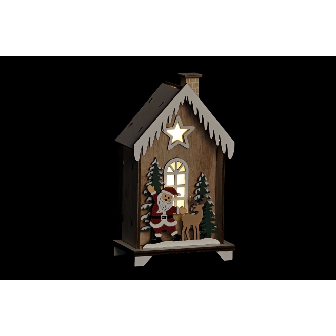 NAVIDAD CASA LED MADERA 9,5X5,5X15,5 CASA 2 SURT. xxx de SuInPlas