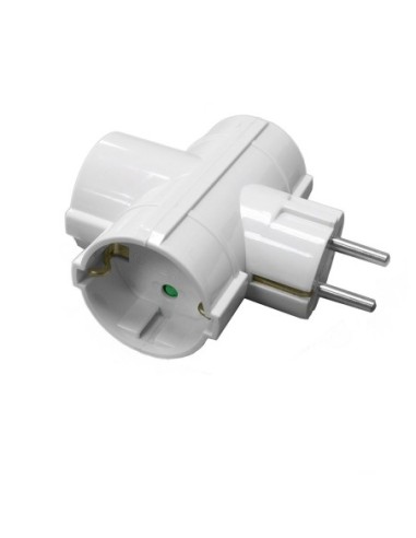 ADAPTADOR 16A 3 TOMAS T/T BLANCO