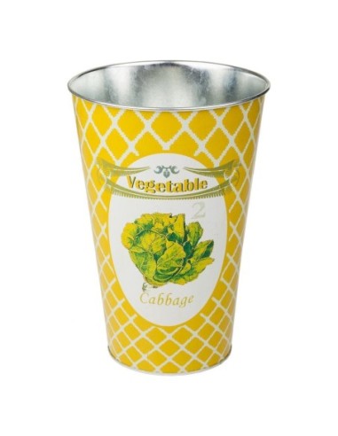 CUBO METAL ALTO AMARILLO VEGETALES