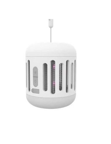 MATA MOSQUITOS PORTATIL BLANCO CON LUZ LED