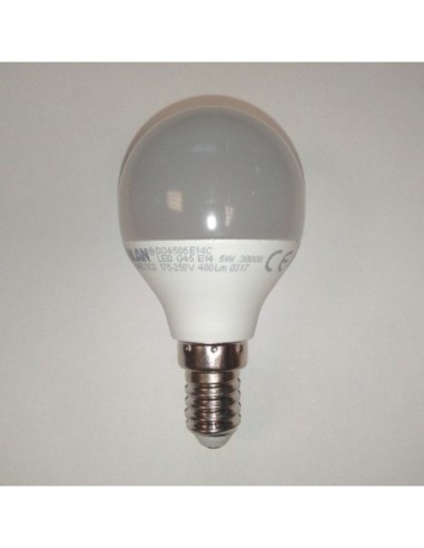 BOMBILLA LED ESFER. E-14 5W 3000K CALIDA XXX