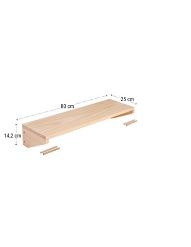 ESTANTE MADERA WALLY 80X25cm