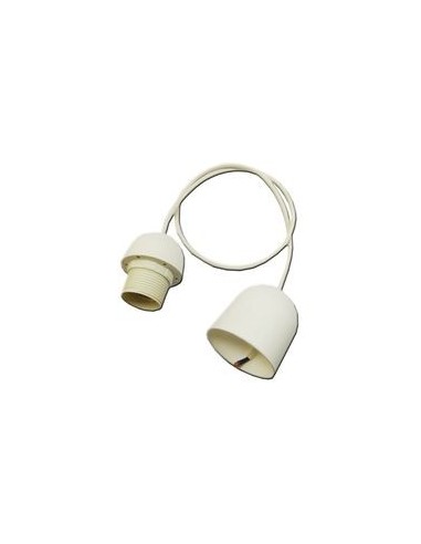 PORTALAMPARAS COLGANTE E-27 BLANCO 60CM