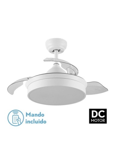 VENTILADOR LAMPARA TECHO MOD CALARA BLANCO 48W REMOTO