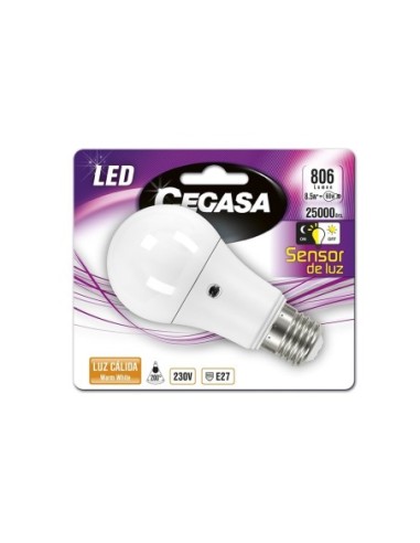 BOMBILLA LED ESTANDAR CREPUSCULAR 8,5W E27 CALIDA