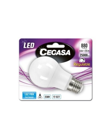 BOMBILLA LED ESTANDAR REGULABLE E27 8.5W LUZ FRIA