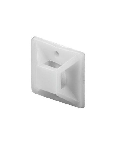 SOPORTE ADHESIVO BRIDA BLANCO DE 25X25MM 10 UD