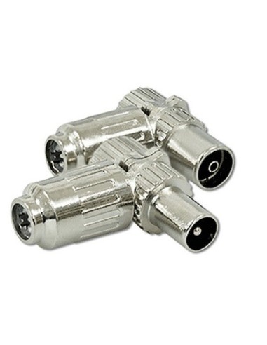 CONECTOR ACODADO TV COBRE MACHO