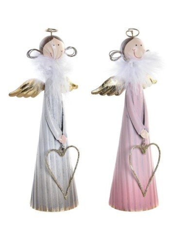 NAVIDAD FIGURA METAL 9X5,5X20 ANGEL DORADO 2 SURT.