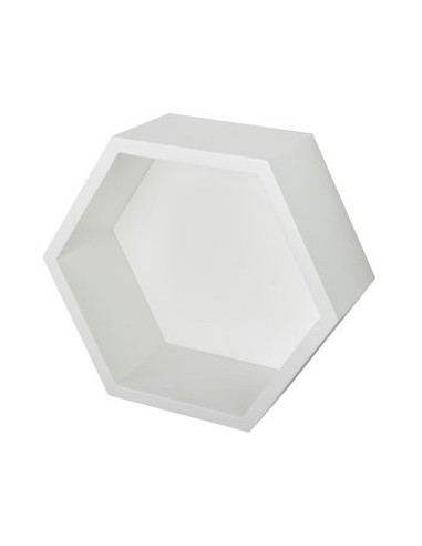 ESTANTE HEXAGONO 31X27X12CM BLANCO