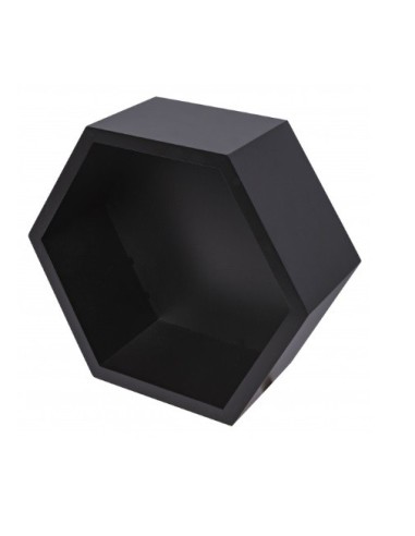 ESTANTE HEXAGONO 31X27X12CM 15MM NEGRO