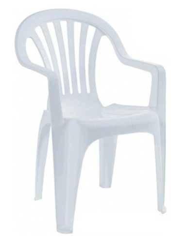 SILLA PLASTICO BLANCO BASIC