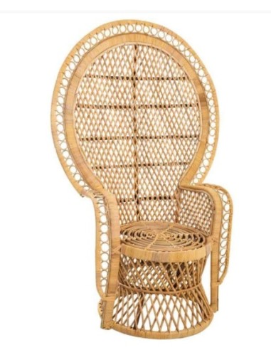 SILLON VINTAGE DE BAMBU PEACOK