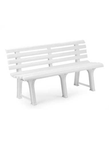 BANCO PVC BLANCO LAMAS DE 145CM