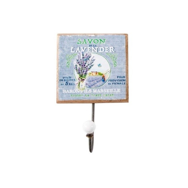 PERCHERO PARED MADERA METAL LAVANDA   xxx de SuInPlas
