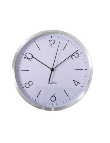 RELOJ PARED METAL PLATEADO xxx