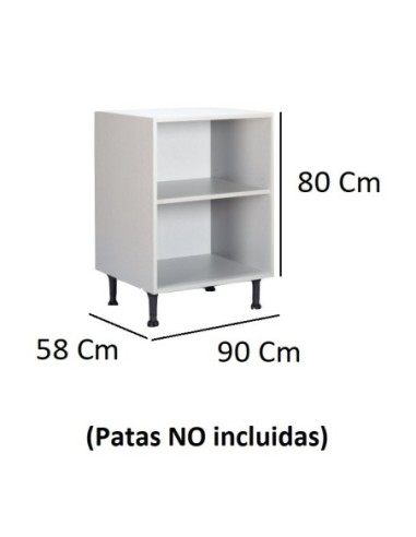 MUEBLE KIT COCINA BLANCO BAJO DE 80X90 F58