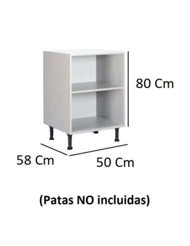 MUEBLE KIT COCINA BLANCO BAJO DE 80X50 F58