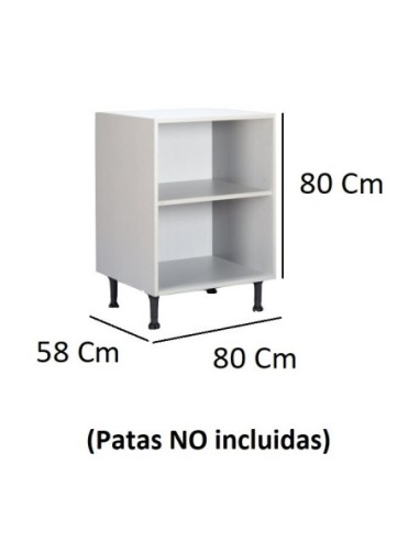 MUEBLE KIT COCINA BLANCO BAJO DE 80X80 F58