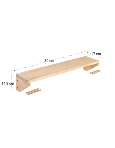 ESTANTE MADERA WALLY 80X17cm