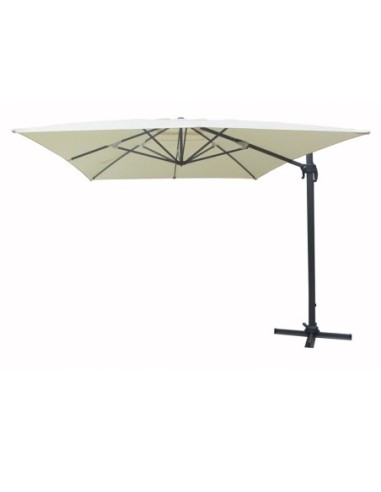 PARASOL COLGANTE ALUMINIO CRUDO/ANTRACITA 3X3M