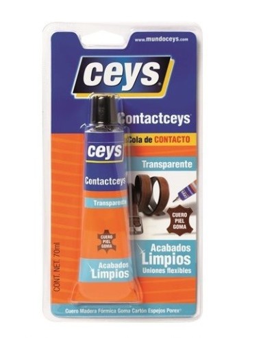 PEGAMENTO COLA DE CONTACTO FLEXIBLE CEYS TRANSPARENTE BLISTER 30ML