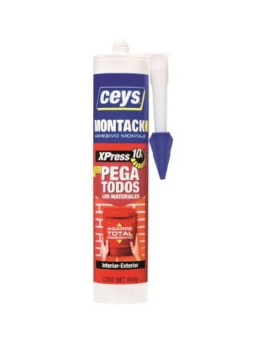 PEGAMENTO ADHESIVO MONTACK XPRESS MONTAJE CARTUCHO 450 G MULTIMATERIAL CEYS